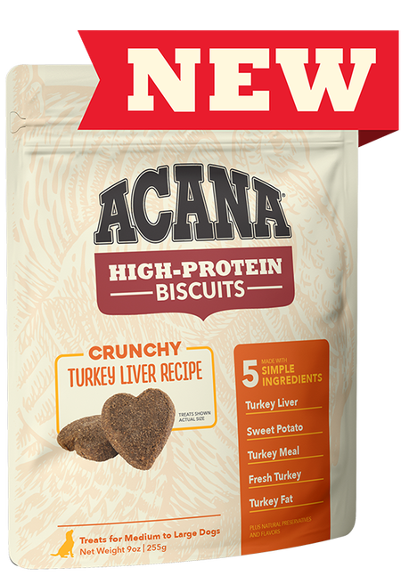 Acana High-protein Biscuits, Crunchy Turkey Liver Recipe